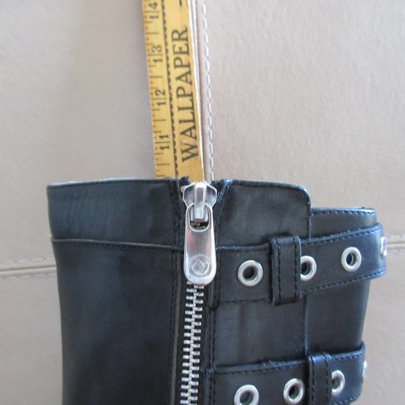 💕SALE - Adrienne Vittadini Black "Trojan" Buckle Boots - Picture 9 of 9